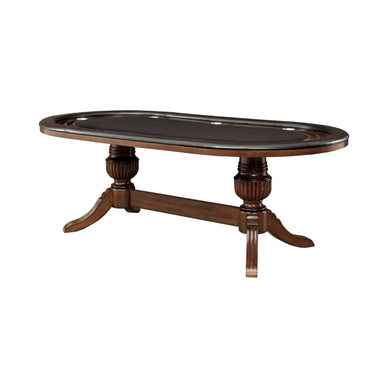 Dyeson Contemporary Oval Game Table in Brown Cherry