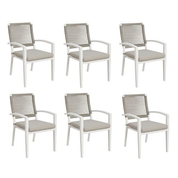 Haney Patio Arm Chairs (Set of 6)