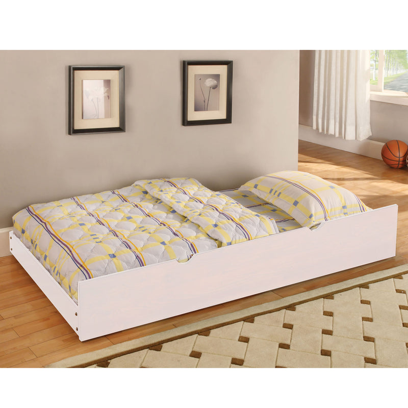 Joseph Transitional Solid Wood Trundle in White