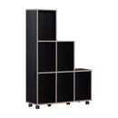 Soren Modern 6-Shelf Display Cabinet in Cappuccino