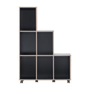 Soren Modern 6-Shelf Display Cabinet in Cappuccino