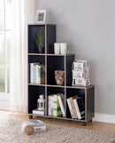 Soren Modern 6-Shelf Display Cabinet in Cappuccino