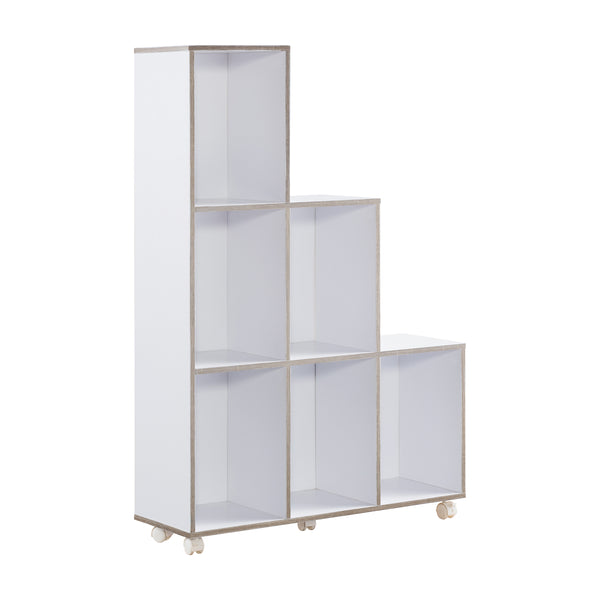 Soren Modern 6-Shelf Display Cabinet in White