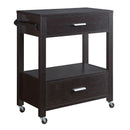 Arton 2-Drawer Kitchen Cart in Cappuccino
