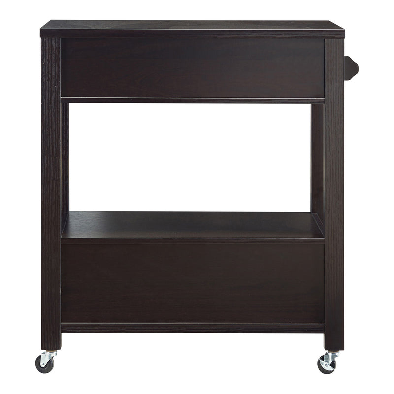 Arton 2-Drawer Kitchen Cart in Cappuccino