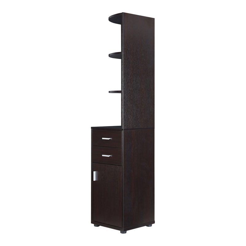 Ingol 3-Shelf Corner Bookcase in Cappuccino