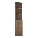 Ingol 3-Shelf Corner Bookcase in Walnut Oak