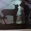 The Outdoor Plus 46" Outback Deer Country GFRC Top and Powdered Steel Base Round Liquid Propane Fire Table - Flame Sense with Spark