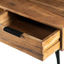 Benzara - Brown And Black Wood And Metal Coffee Table With Spacious Storage