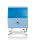 Brier Contemporary Multi-Storage End Table in Sky Blue