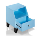 Brier Contemporary Multi-Storage End Table in Sky Blue