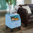 Brier Contemporary Multi-Storage End Table in Sky Blue