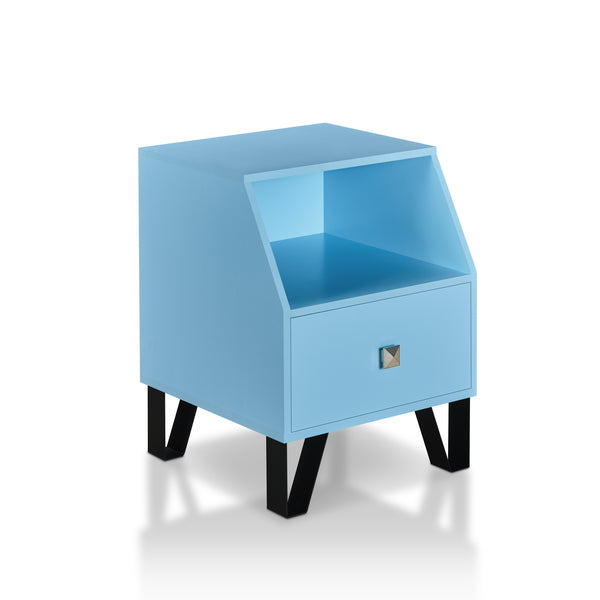 Brier Contemporary Multi-Storage End Table in Sky Blue