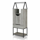 Robble Multi-Storage Wine Cabinet in Vintage Gray Oak