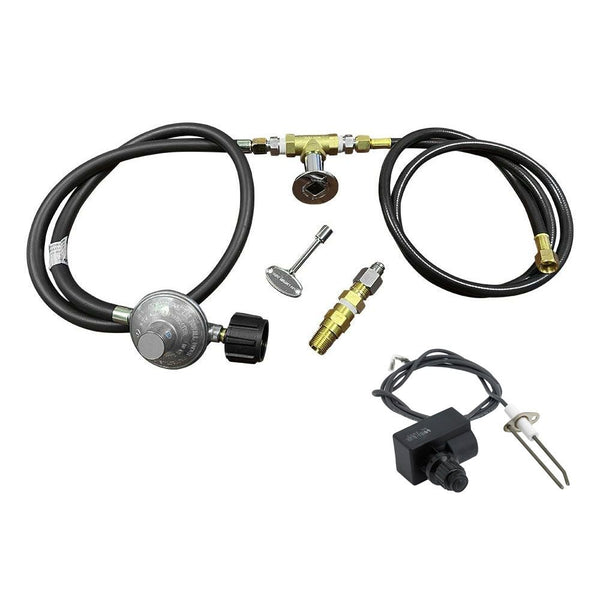 American Fire Glass Fire Pit Propane Installation Kit with Chrome Key Valve