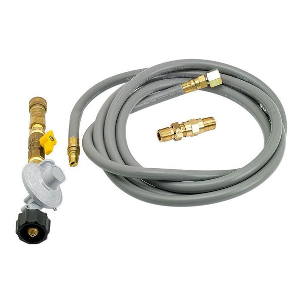 American Fire Glass Fire Pit Propane Installation Kit with 12' Hose and Quick-Connect