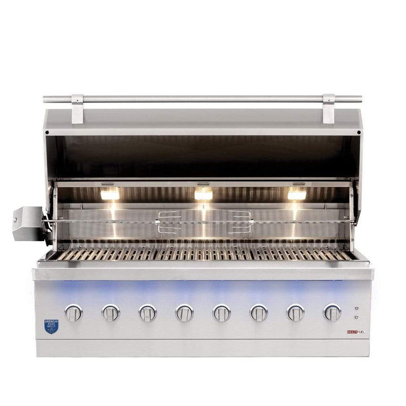 Summerset Encore Series 54" 8-Burner Built-In Hybrid Grill: Crafted in the USA for Ultimate Grilling Excellence