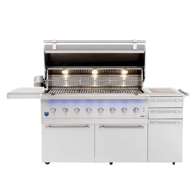 Summerset Encore Series 54" 8-Burner Freestanding Hybrid Grill - Crafted for Exceptional Outdoor Cooking