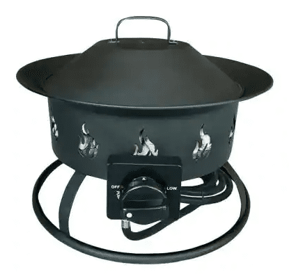 AZ Patio Heaters 19 Inch Black Round Portable Propane Campfire Pit
