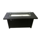 AZ Patio Heaters 22" Black Mocha Rectangle Fire Pit with Wind Screen