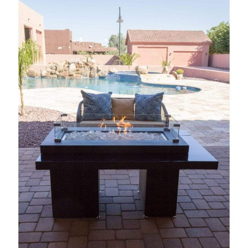 AZ Patio Heaters 28.75" x 14" Rectangle Glass Wind Screen for Firepits