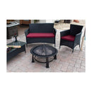 AZ Patio Heaters 30" Round Wood Burning Firepit with Cooking Grate-Poker/Cover included