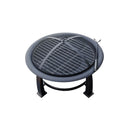 AZ Patio Heaters 30" Round Wood Burning Firepit with Cooking Grate-Poker/Cover included