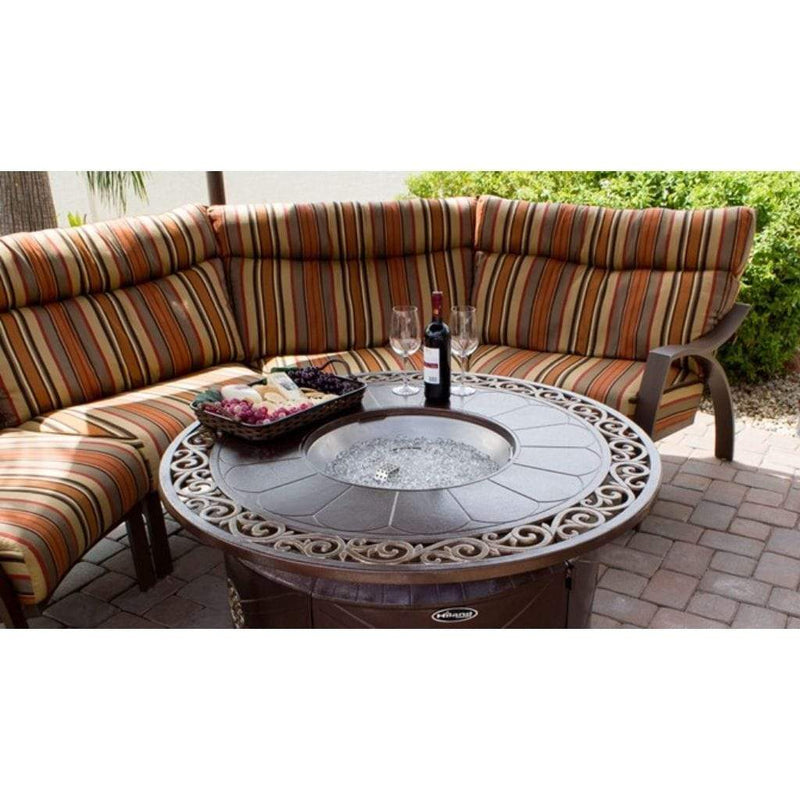 AZ Patio Heaters 38" Bronze Round Cast Aluminum Decorative Fire Pit