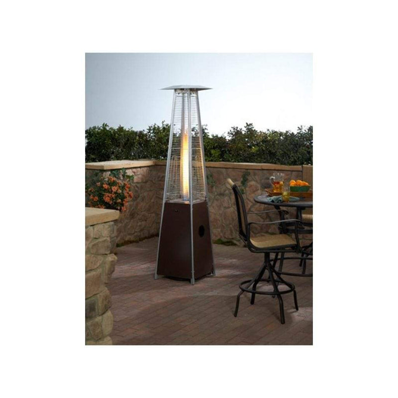 AZ Patio Heaters 87" Bronze Residential Hammered Glass Tube outdoor Heater - BelleFlame