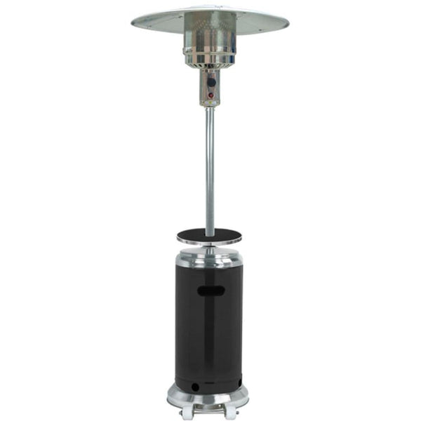 87" Stainless Steel/Black Patio Heater with Table - AZ Patio Heaters