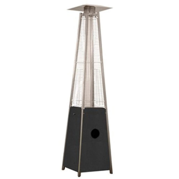 AZ Patio Heaters 89" Silver Residential Hammered Glass Tube Patio Heater - 40000 BTU's