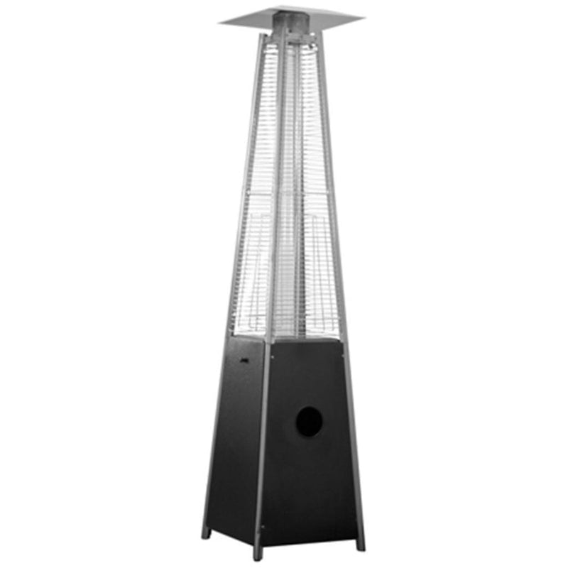AZ Patio Heaters 91" Matte Black Residential Glass Tube Patio Heater - 40000 BTU's