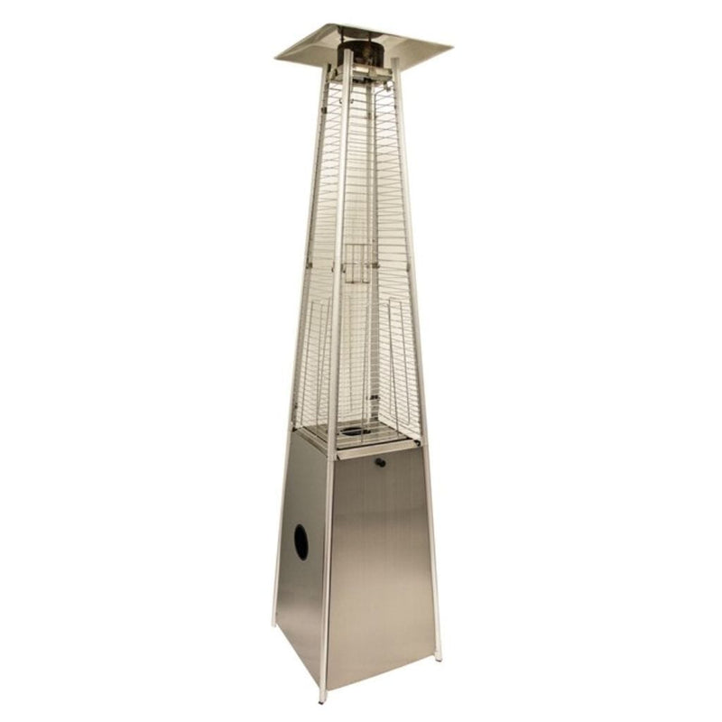 91" Stainless Steel Residential Glass Tube Patio Heater - BelleFlame
