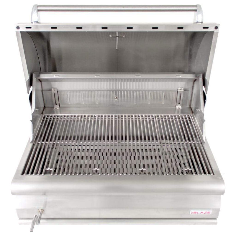 Blaze - Built-In Charcoal Grill - 32" with Adjustable Charcoal Tray