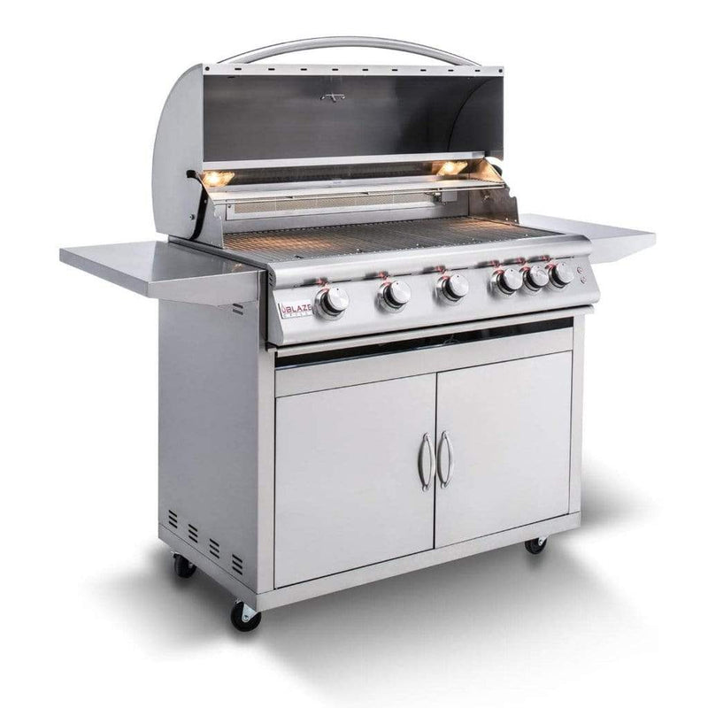 Blaze - 40" 5-Burner Premium LTE Freestanding Gas Grill with Illumination