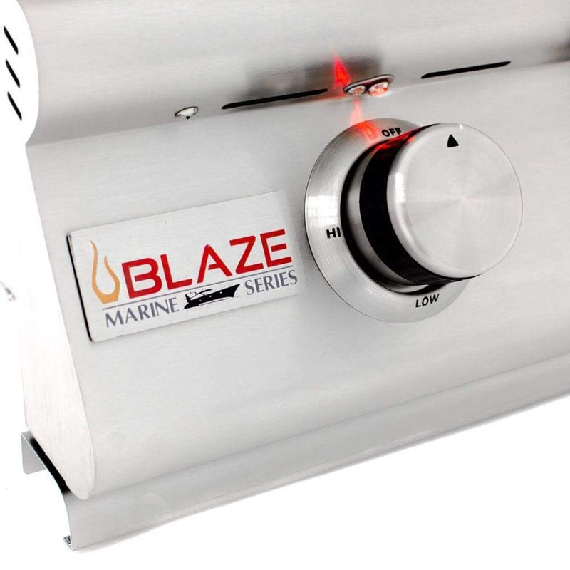 Blaze - 32" Premium LTE Marine Grade Built-In Gas Grill with Rear Infrared Burner & Grill Lights
