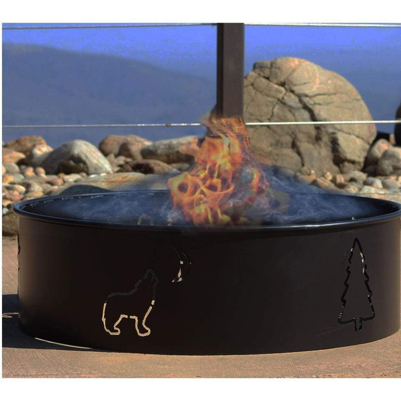 Buck Stove 24" Wood Burning Fire Ring with Wildlife Cutout Pattern