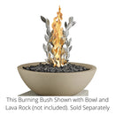 The Outdoor Plus - Stainless Steel Gas Burning Bush Ornamental Burner for Fire Bowls and Pits 16"