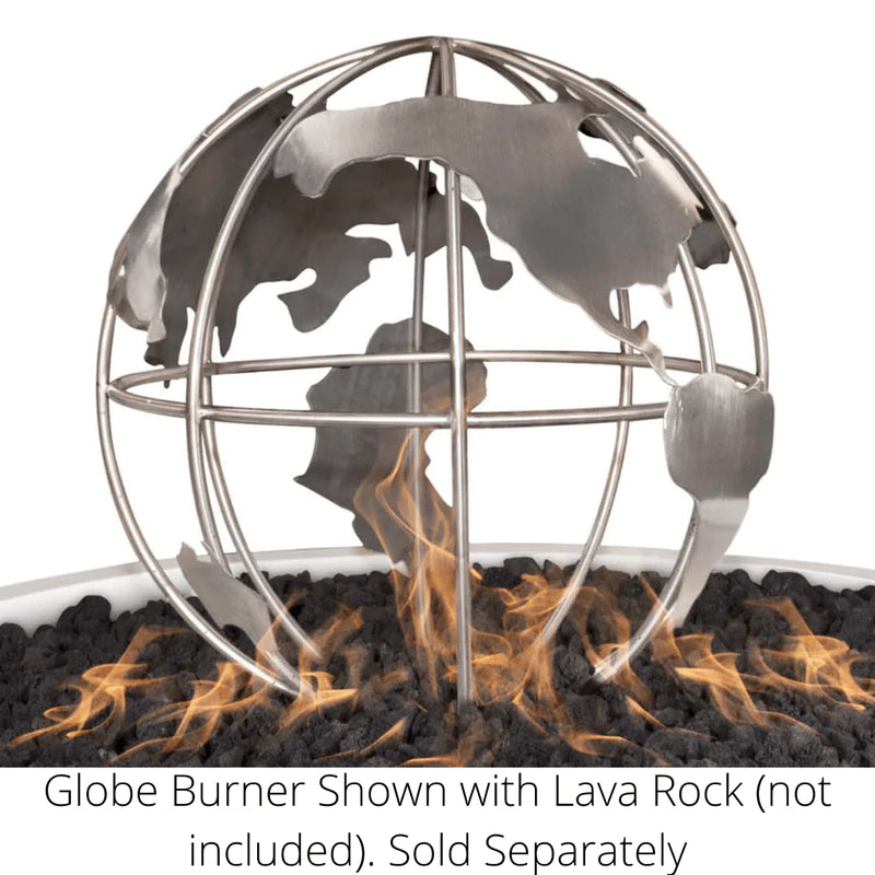 The Outdoor Plus - Gas Fire Globe Ornamental Burner for Fire Bowls and Pits