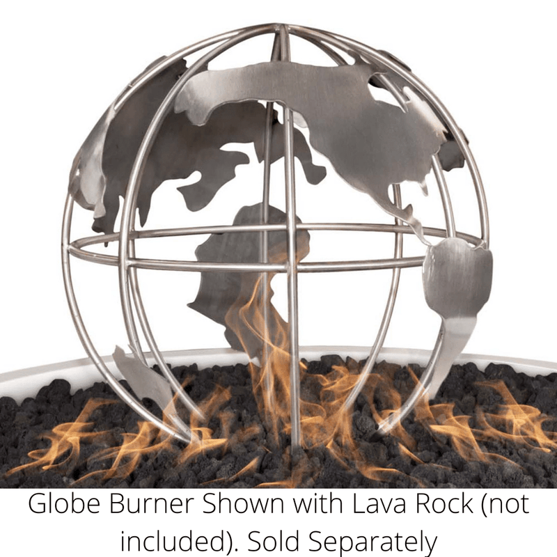 The Outdoor Plus Gas Fire Globe Ornamental Burner for Fire Bowls and Pits