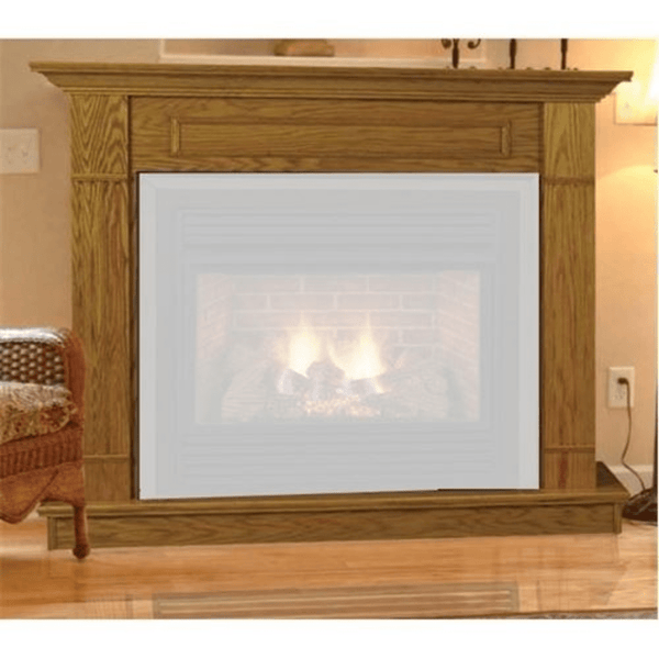 Monessen 32" Oak/Birch Surround Wall Mantel Cabinet with Hearth for Fireplaces