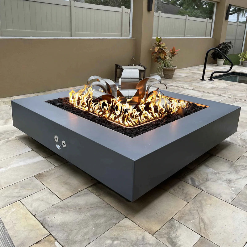 The Outdoor Plus - Square Cabo Powder Coated Fire Pit