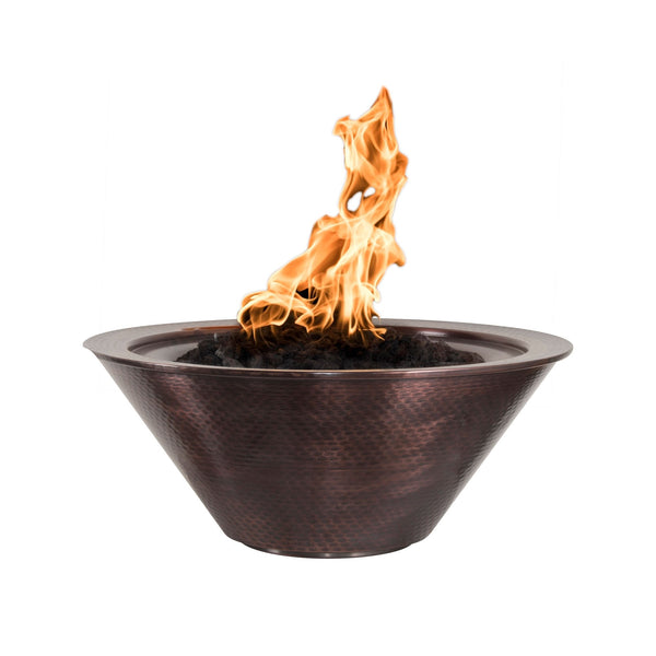 The Outdoor Plus - Cazo Hammered Copper Round Fire Bowl 30"