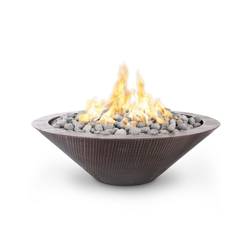 The Outdoor Plus - Cazo Copper Narrow Ledge Fire Pit 48" |  small fire pit for balcony