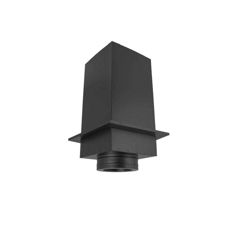DuraVent Cathedral Ceiling With Black Single Wall Pipe Wood Stove Chimney Kit