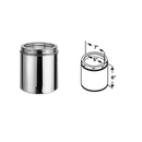 DuraVent DuraTech 5" Diameter Stainless Steel 6" Pipe Length 5DT-06SS All Fuel Chimney Pipe