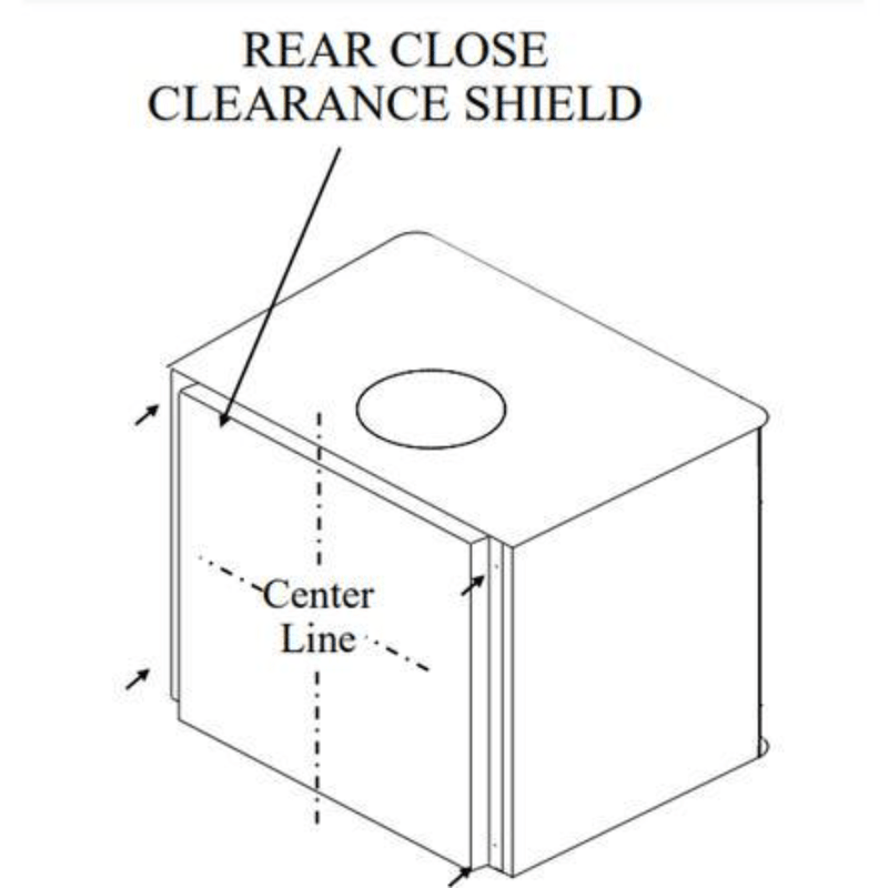 Buck Stove Close Clearance Shields for Wood Stove