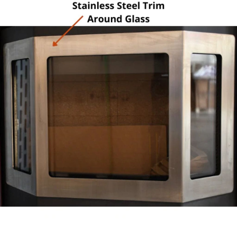 Pellet Stove Stainless steel Trim Around Glass | BelleFlame