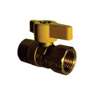 American Fire Glass Straight Ball Valve - 1/2" Flare X 1/2" F.I.P.