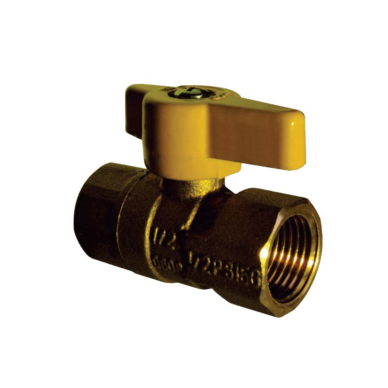 American Fire Glass Straight Ball Valve - 1/2" F.I.P. X 1/2" F.I.P.